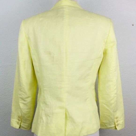 Banana Republic Citron Yellow Linen and Cotton Mix Blazer - Picture 2 of 7